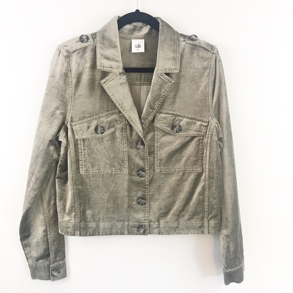 CAbi Jackets & Blazers - CAbi Pewter Velour Jean Jacket Style
Size M